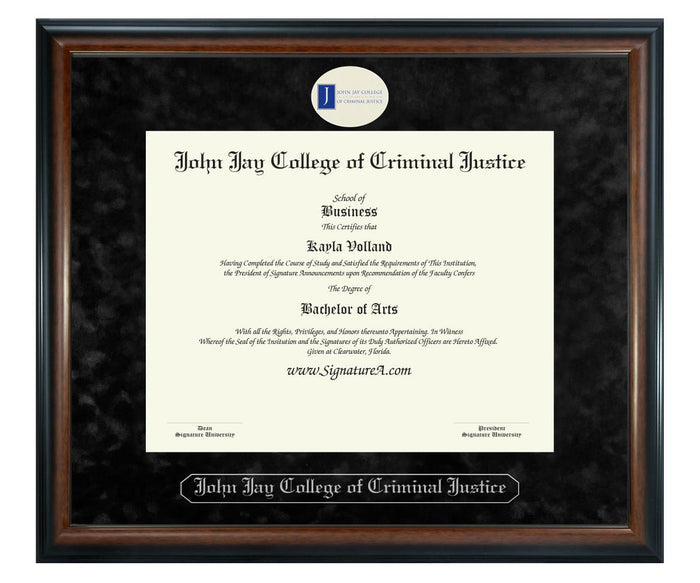 John Jay College of Criminal Justice Diploma Frame (SN)