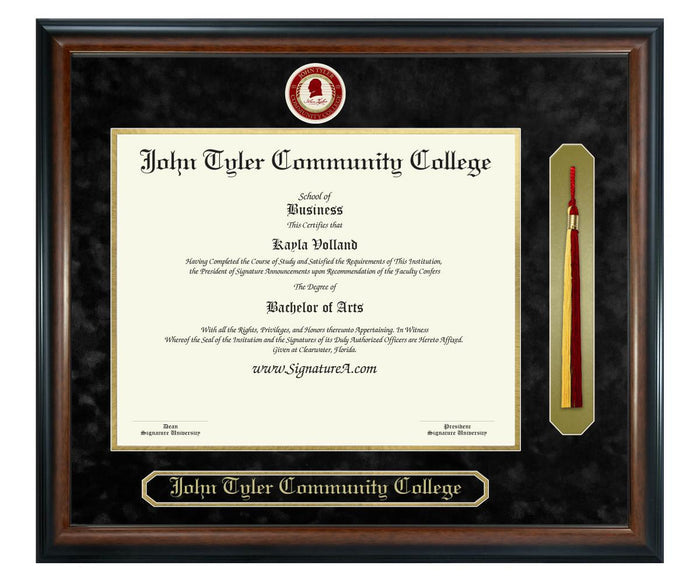 John Tyler Community College Diploma Frame (SNT)