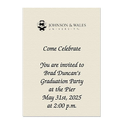 Johnson & Wales University Personal Notecard
