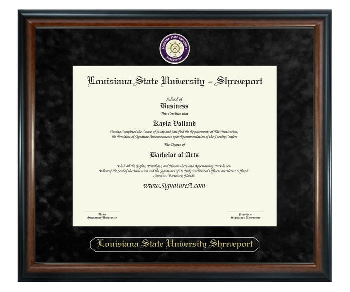 Louisiana State University - Shreveport Diploma Frame (SN)