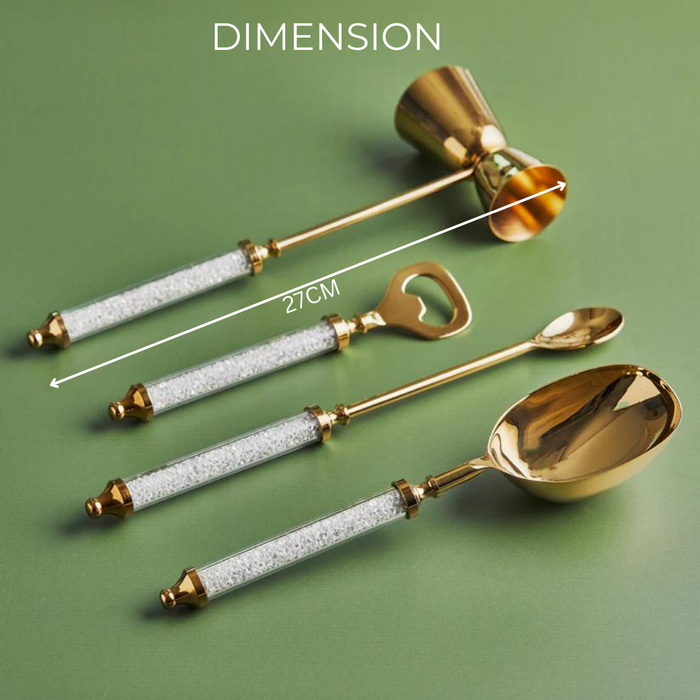 Luxury Crystal Bar Tools Set of 4