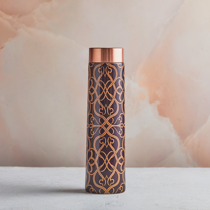 Majestic Motif Handcrafted Pure Copper Bottle – 800 ML