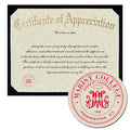 Marist College Certificate of Appreciation
