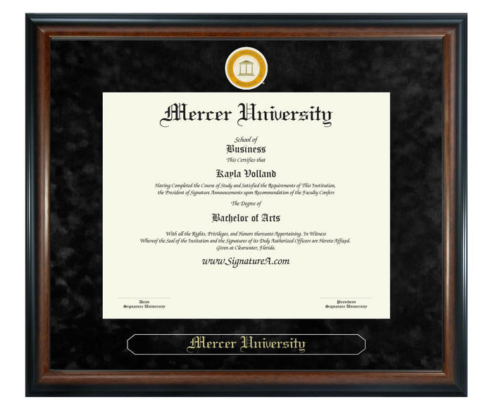 Mercer University Diploma Frame (SN)