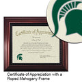 Michigan State University Certificate of Appreciation