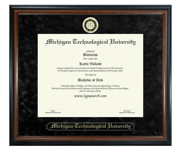 Michigan Technological University Diploma Frame (SN)