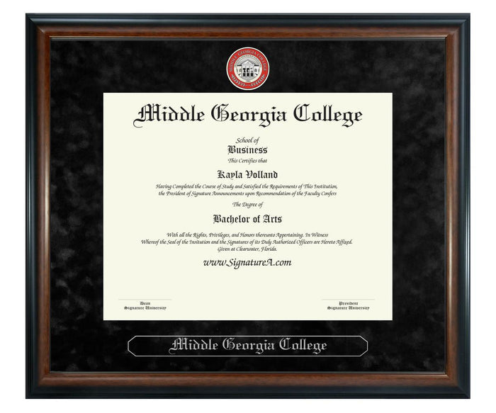 Middle Georgia College Diploma Frame (SN)