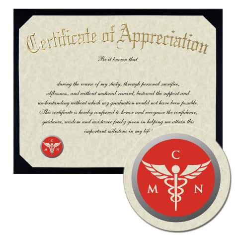 Millers College of Nursing Certificate of Appreciation