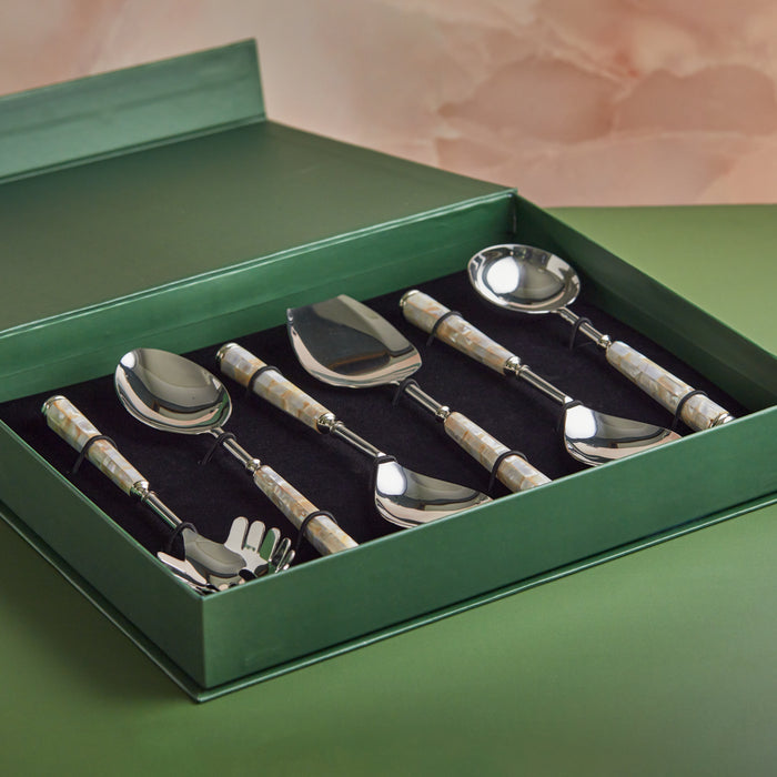 Modern Luxe – 6-Piece Mother of Pearl Serving Set