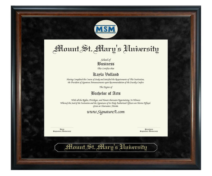 Mount St. Mary's University Diploma Frame (SN)