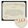 New Jersey Institute of Technology Certificate of Appreciation