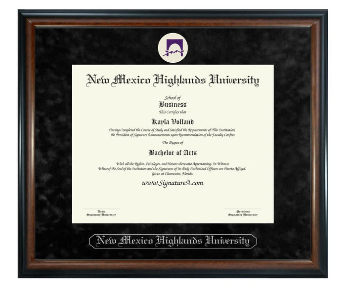 New Mexico Highlands University Diploma Frame (SN)