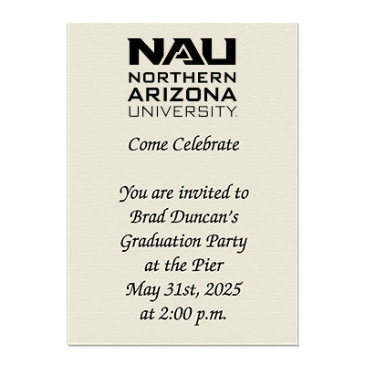Northern Arizona University Personal Notecard