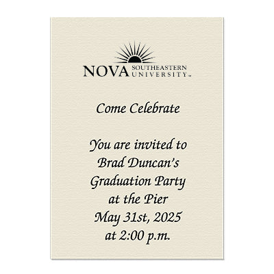 Nova Southeastern University College of Law Personal Notecard