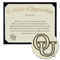 Oakland University Certificate of Appreciation