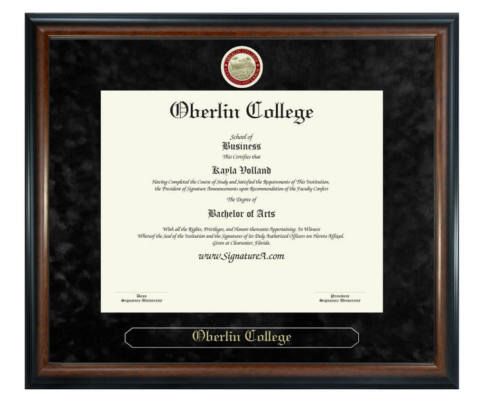 Oberlin College Diploma Frame (SN)