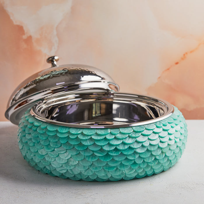 Ocean Mist Mother of Pearl Inspired Casserole – 3.5 L Handcrafted | With Stainless-Steel Core