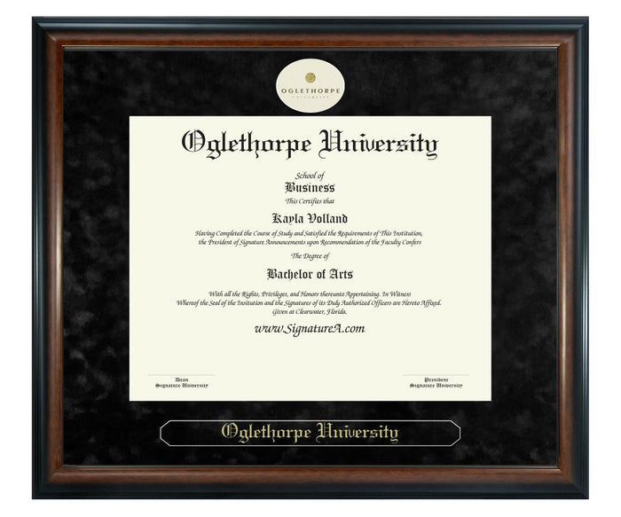 Oglethorpe University Diploma Frame (SN)