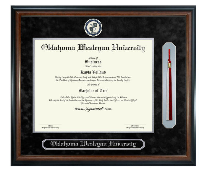 Oklahoma Wesleyan University Diploma Frame (SNT)