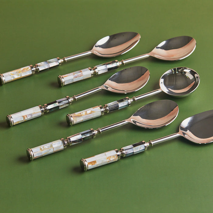 Opaline Aura – 10-Piece Mother of Pearl | Full Serving Set