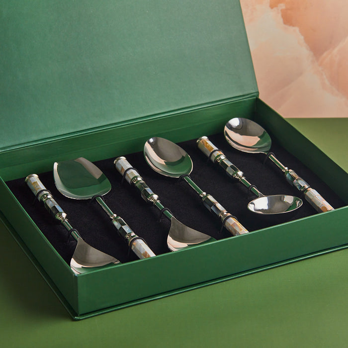 Opaline Aura – 6-Piece Mother of Pearl Serving Set