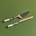 Opaline Aura – Mother of Pearl Cake Knife & Server Duo