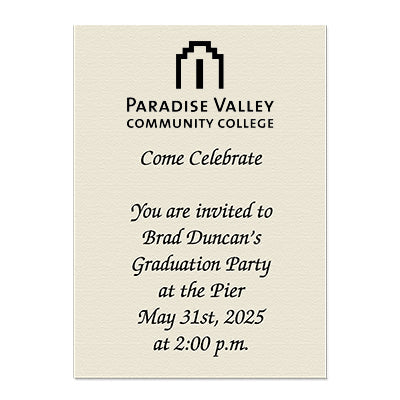 Paradise Valley Community College Personal Notecard