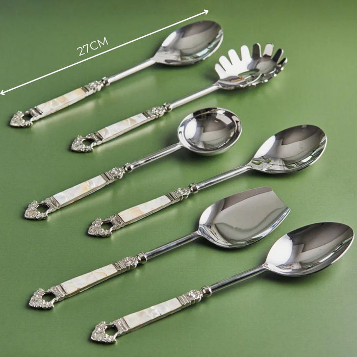 Pearl Whispers – 6-Piece Handcrafted Mother of Pearl Serving Set