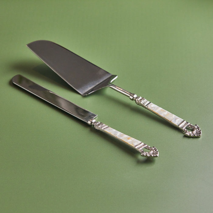 Handcrafted2-PieceMotherofPearlCakeKnife_Serverset1