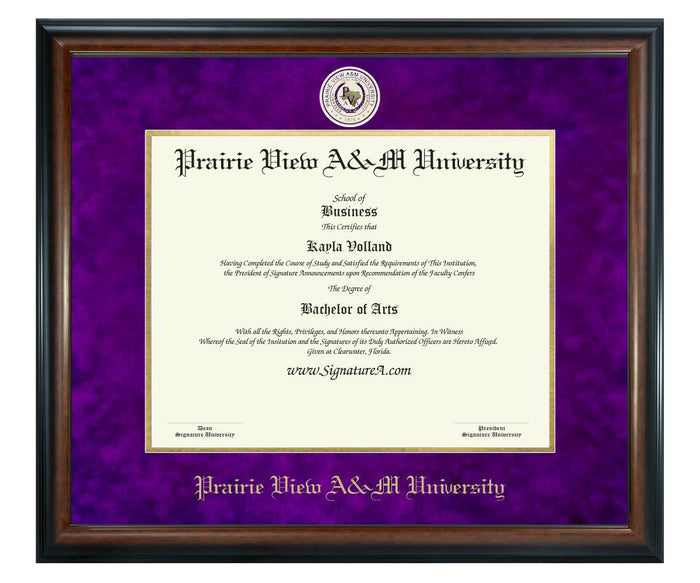 Prairie View A&M University Diploma Frame (SN)