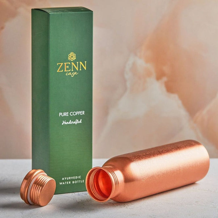 Premium Embossed Ayurvedic Pure Copper Bottle 900 ML