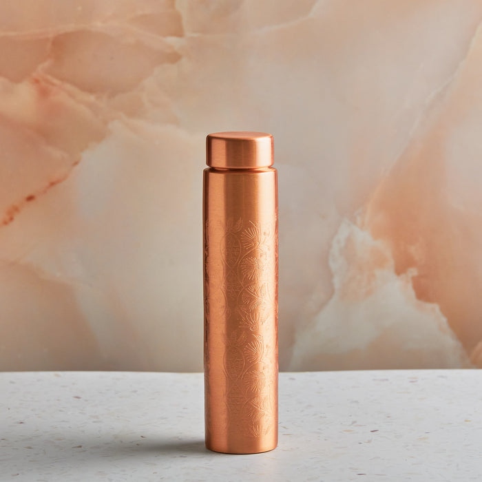 Pure Etched Handcrafted Copper Bottle – 600 ML