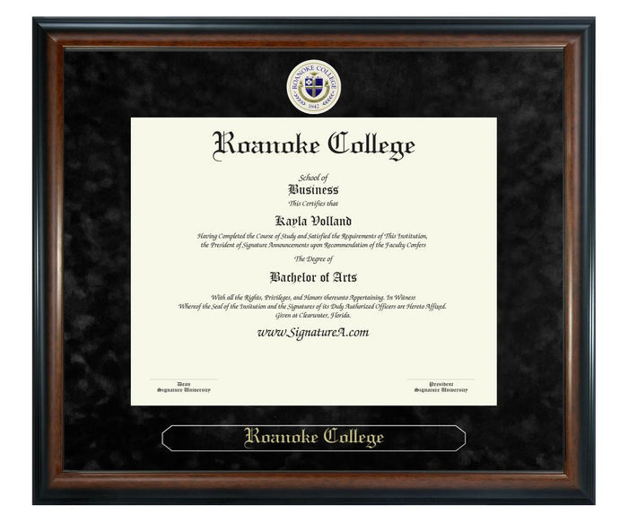 Roanoke College Diploma Frame (SN)