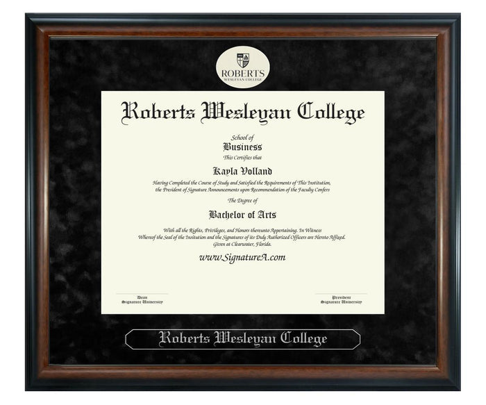 Roberts Wesleyan College Diploma Frame (SN)