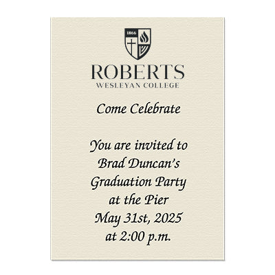 Roberts Wesleyan College Personal Notecard