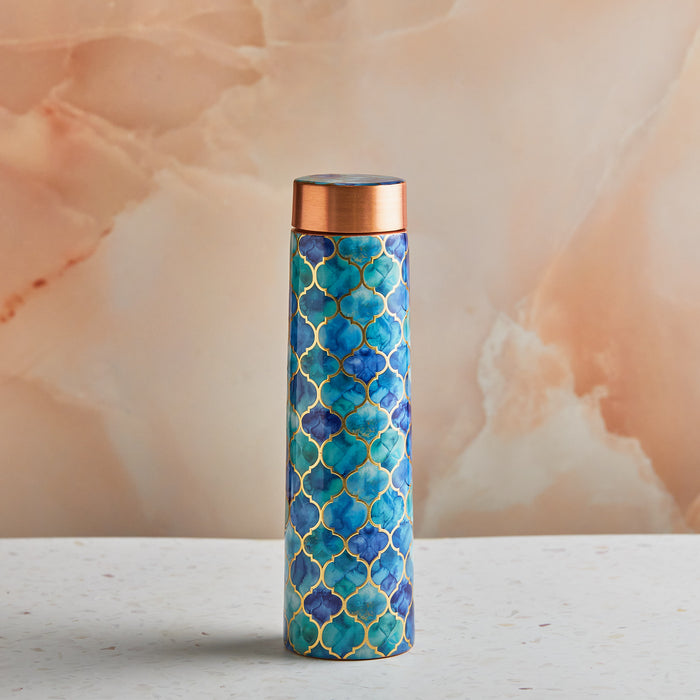Royal Blue Luxury Ayurvedic Pure Copper Bottle – 800 ML