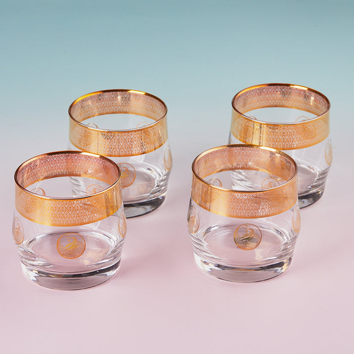 Royal Garden 24K Gold | Small Glasses 340ml | Set of 4
