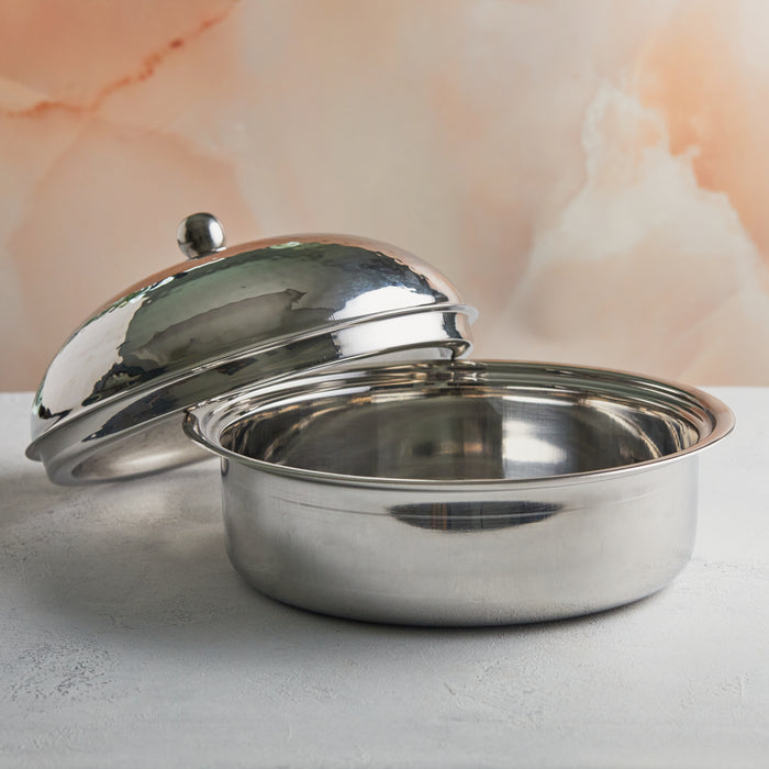 Handcrafted Stainless Steel Core of a Wooden Insulated Casserole