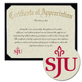Saint Joseph's University Certificate of Appreciation