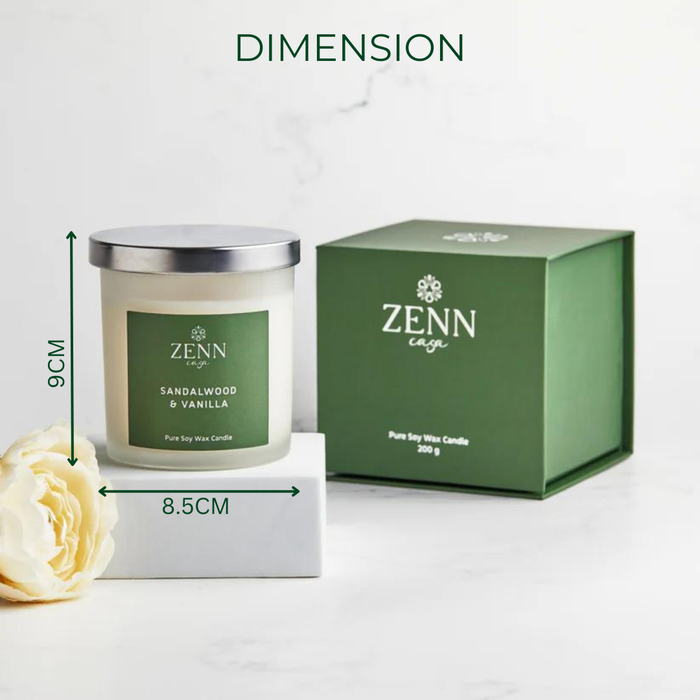 Sandalwood & Vanilla Meditation Soy Candle