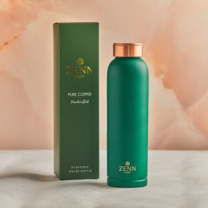 Satin Combo - 2 Ayurvedic Pure Copper Bottles 900 ml each