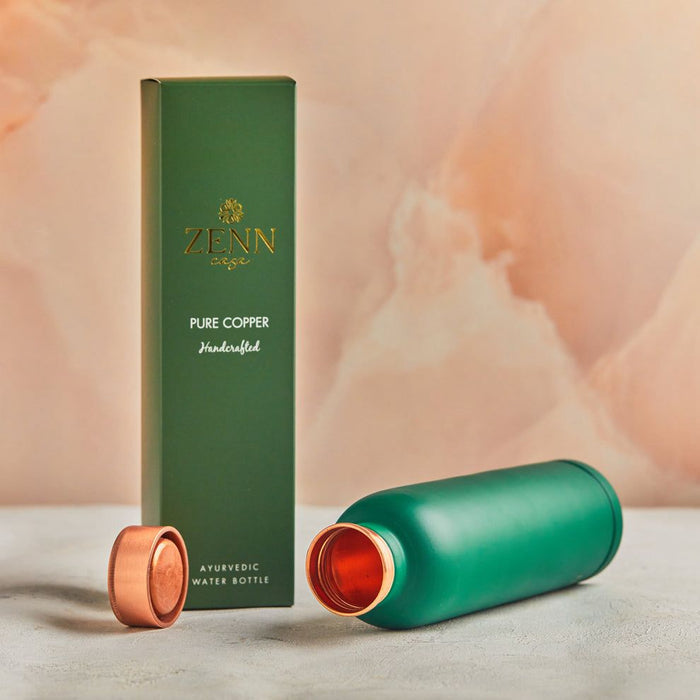 Satin Combo - 2 Ayurvedic Pure Copper Bottles 900 ml each