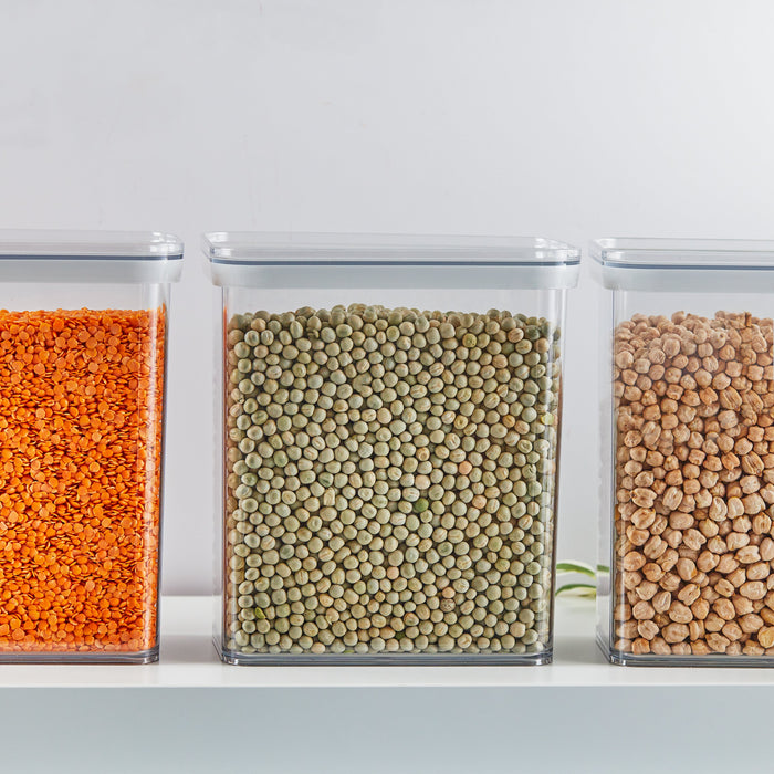 Set of 4 Airtight Food Storage Containers – 2.4 L with Transparent Lids