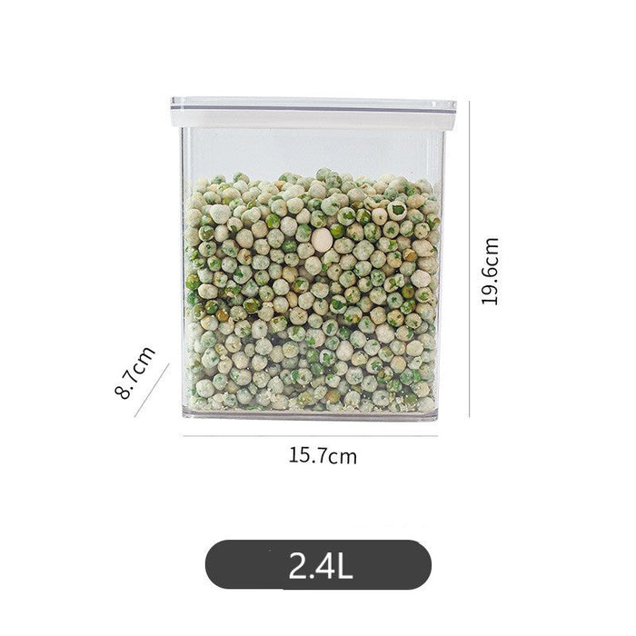Set of 4 Airtight Food Storage Containers – 2.4 L with Transparent Lids