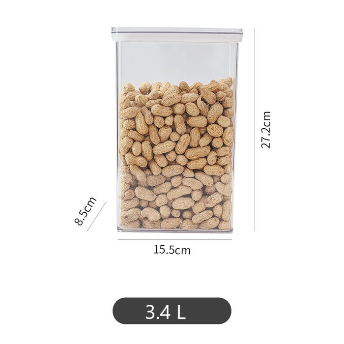 Set of 4 Airtight Food Storage Containers – 3.4 L with Transparent Lids