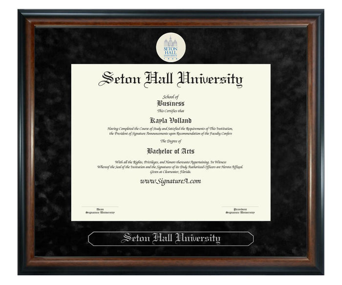 Seton Hall University Diploma Frame (SN)