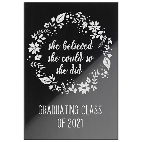 She Believed She Could Marble Plaque