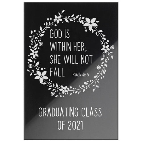 She Will Not Fall Marble Plaque
