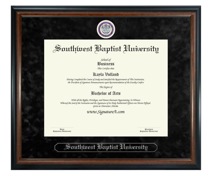 Southwest Baptist University Diploma Frame (SN)