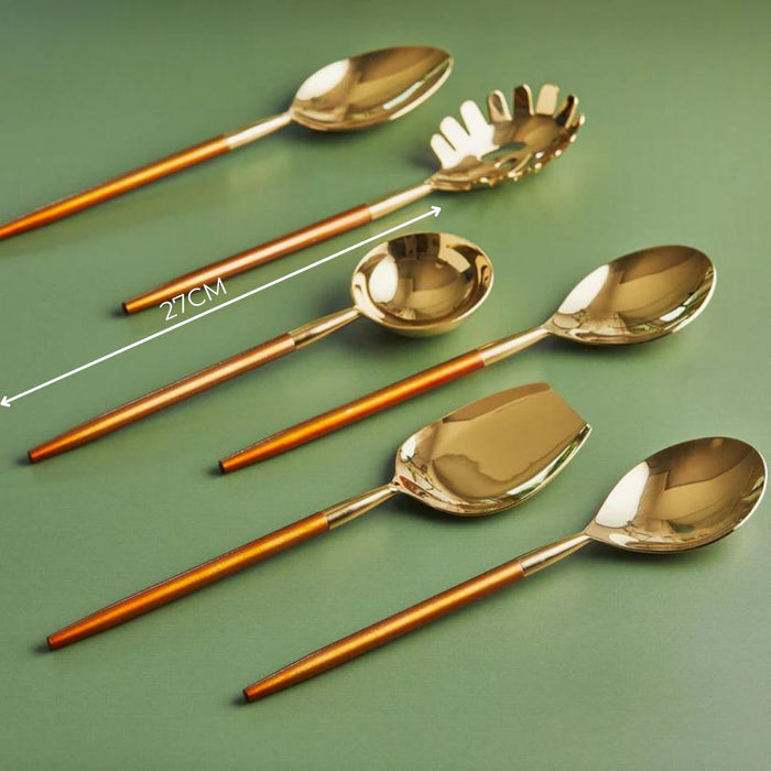 Sunlit Harmony | 6-Piece Gold & Bronze Serving Set